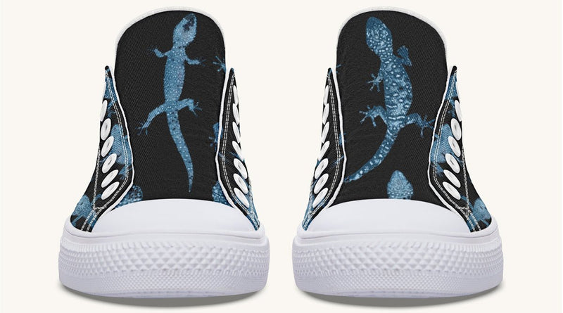 March of the Lizards Blue Black Lowtops - Jaded Lament