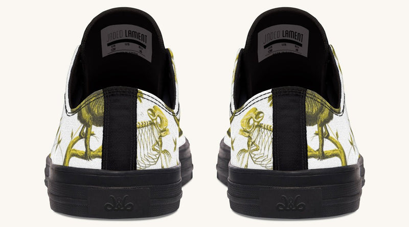 Reptilian in Bloom White Yellow Lowtops - Jaded Lament