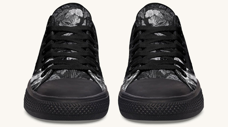 She Watched the Bones Sink Black Lowtops - Jaded Lament