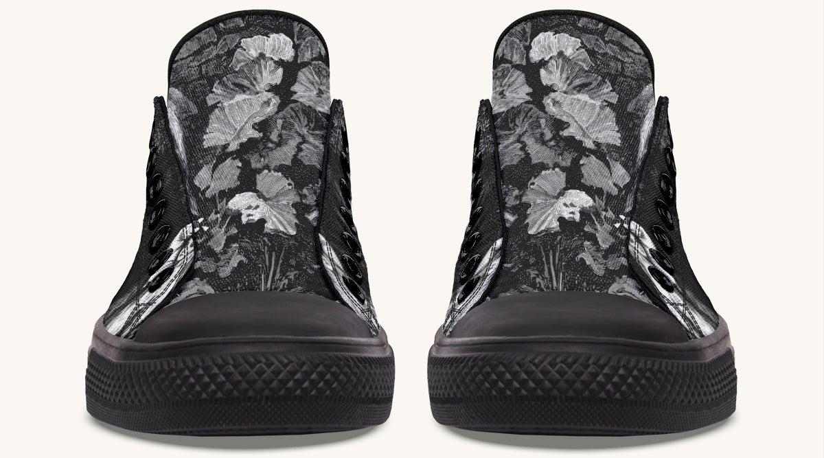 She Watched the Bones Sink Black Lowtops - Jaded Lament