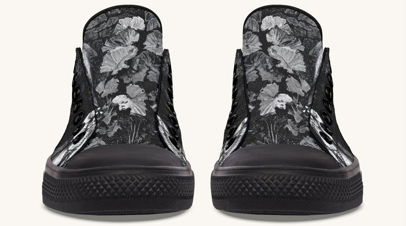 She Watched the Bones Sink Black Lowtops - Jaded Lament