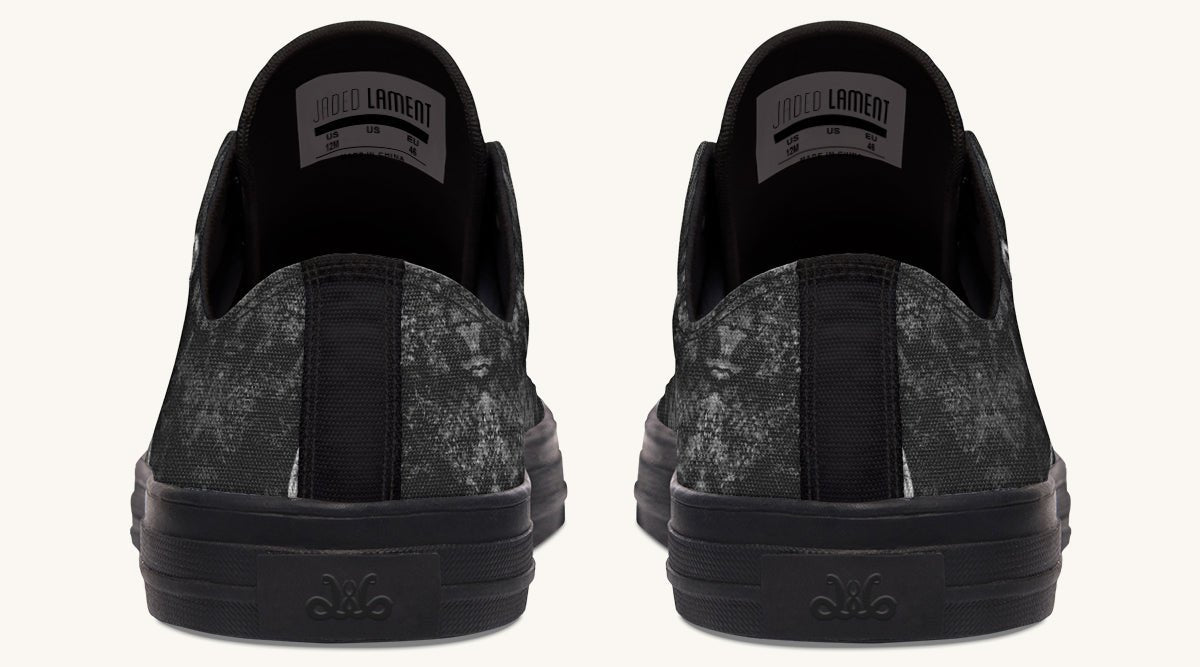 She Watched the Bones Sink Black Lowtops - Jaded Lament