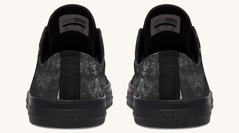 She Watched the Bones Sink Black Lowtops - Jaded Lament