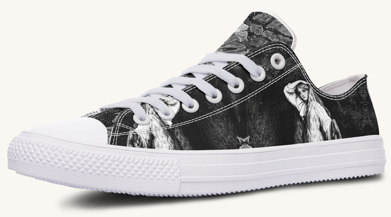 She Watched the Bones Sink Black Lowtops - Jaded Lament