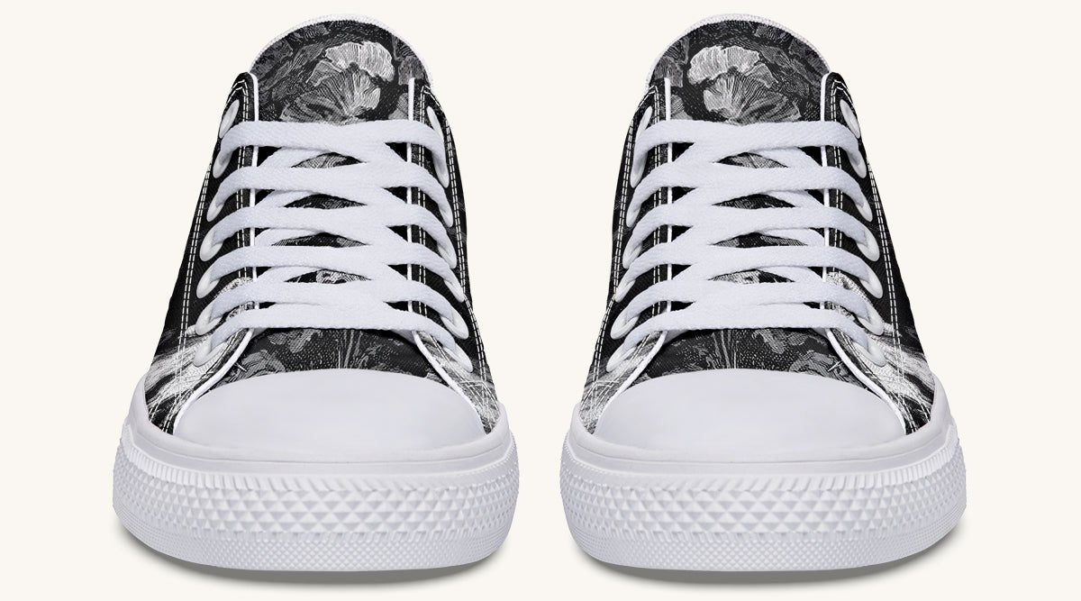 She Watched the Bones Sink Black Lowtops - Jaded Lament