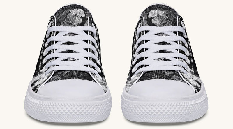 She Watched the Bones Sink Black Lowtops - Jaded Lament