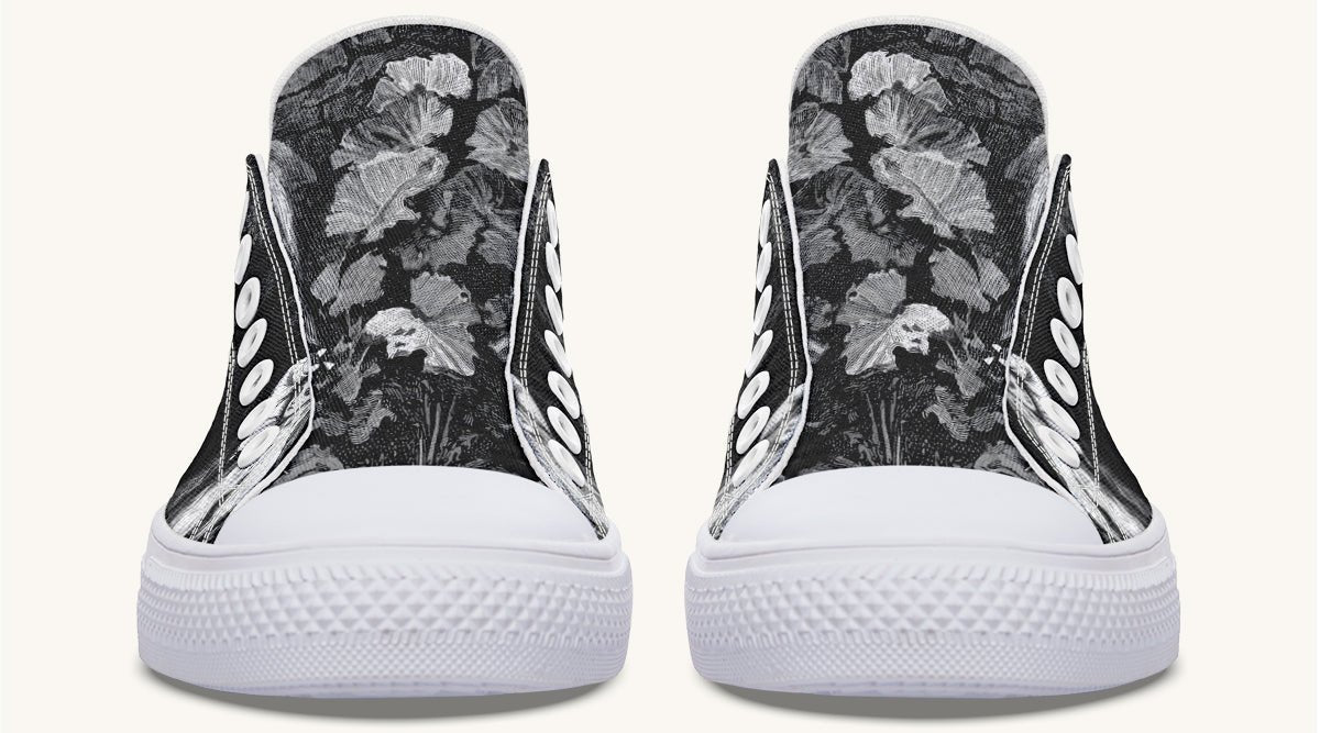 She Watched the Bones Sink Black Lowtops - Jaded Lament