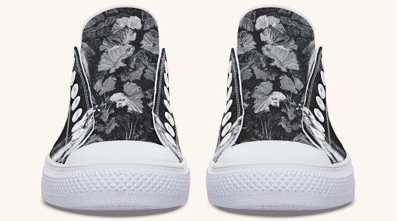 She Watched the Bones Sink Black Lowtops - Jaded Lament