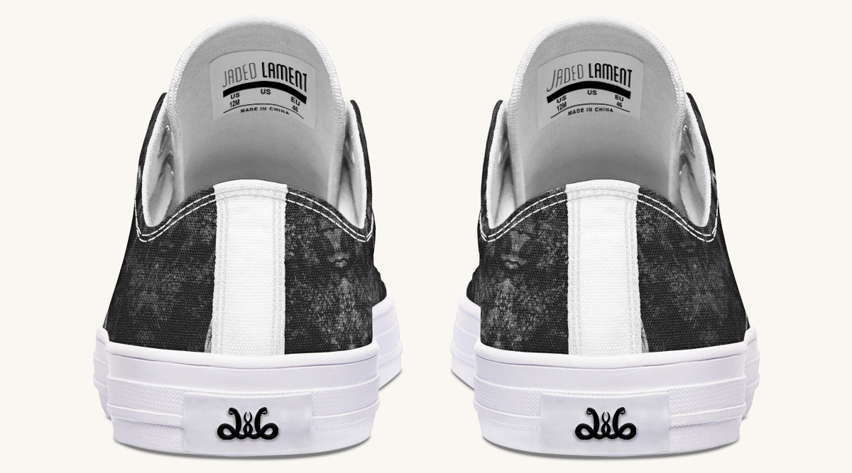 She Watched the Bones Sink Black Lowtops - Jaded Lament