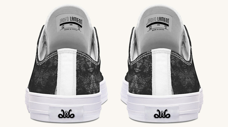 She Watched the Bones Sink Black Lowtops - Jaded Lament