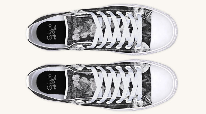 She Watched the Bones Sink Black Lowtops - Jaded Lament