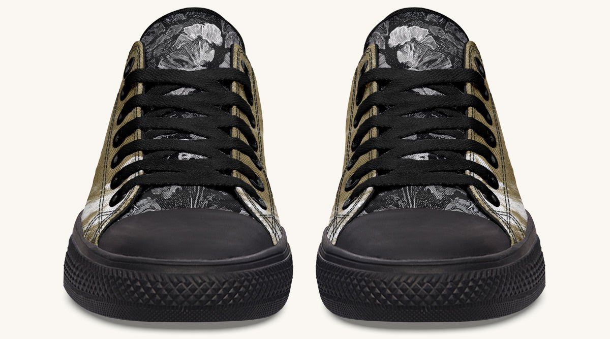 She Watched the Bones Sink Khaki Lowtops - Jaded Lament