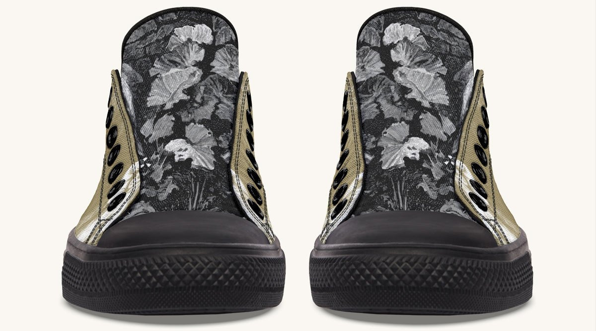 She Watched the Bones Sink Khaki Lowtops - Jaded Lament