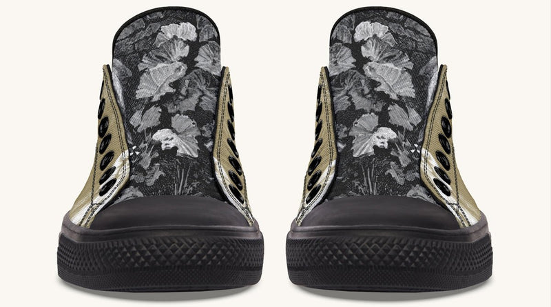 She Watched the Bones Sink Khaki Lowtops - Jaded Lament