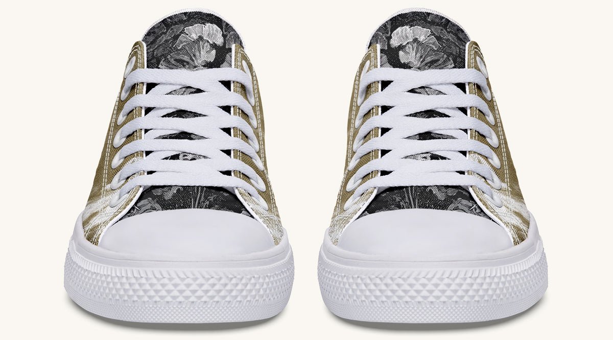 She Watched the Bones Sink Khaki Lowtops - Jaded Lament