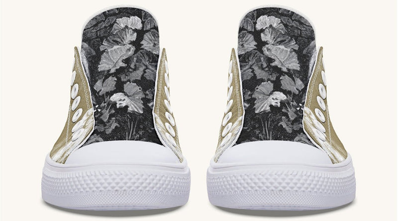 She Watched the Bones Sink Khaki Lowtops - Jaded Lament