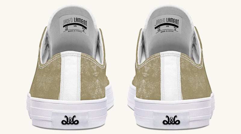 She Watched the Bones Sink Khaki Lowtops - Jaded Lament