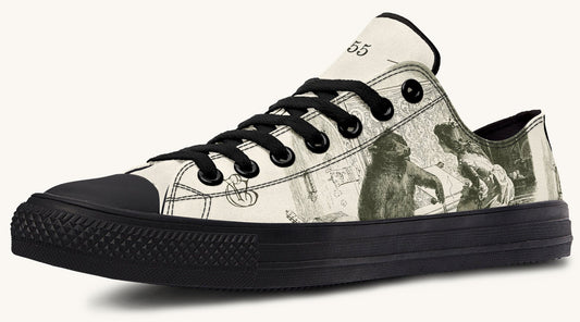 The Bear Shall Be Thy Choice Cream Lowtops - Jaded Lament