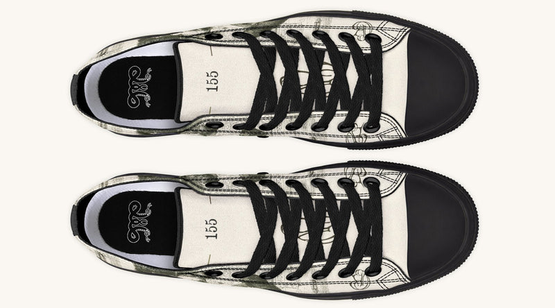 The Bear Shall Be Thy Choice Cream Lowtops - Jaded Lament