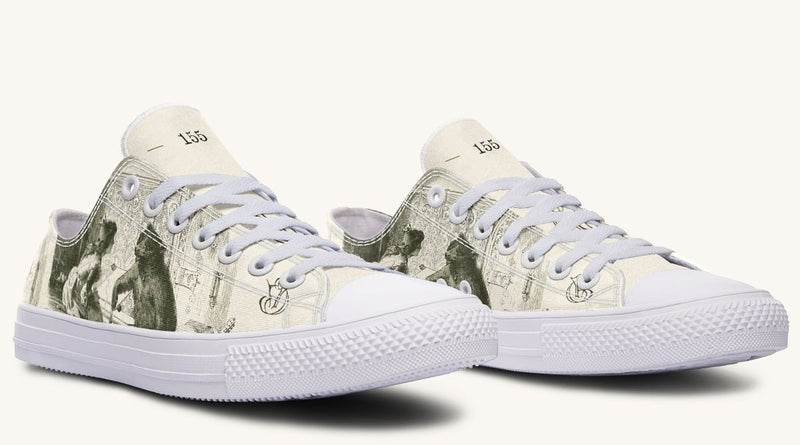 The Bear Shall Be Thy Choice Cream Lowtops - Jaded Lament