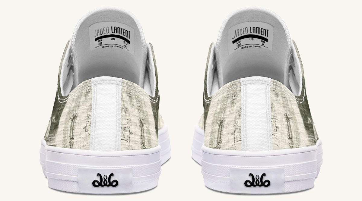 The Bear Shall Be Thy Choice Cream Lowtops - Jaded Lament