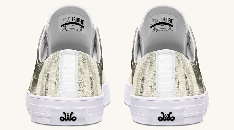 The Bear Shall Be Thy Choice Cream Lowtops - Jaded Lament