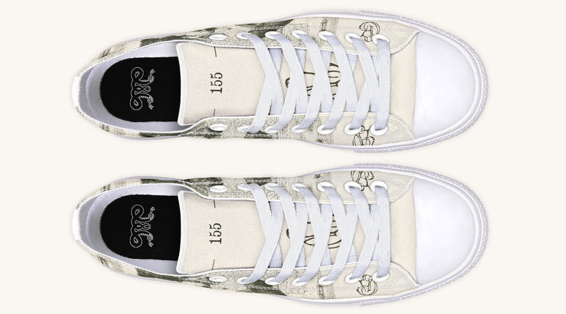 The Bear Shall Be Thy Choice Cream Lowtops - Jaded Lament