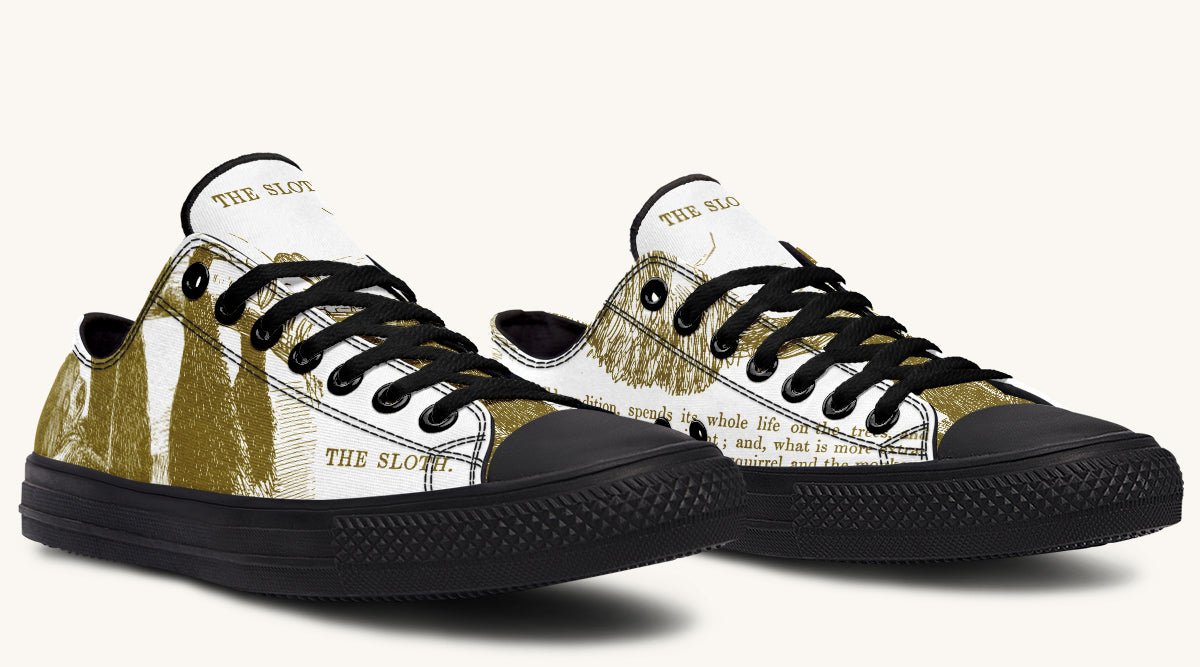 The Sloth Stays Brown White Lowtops - Jaded Lament