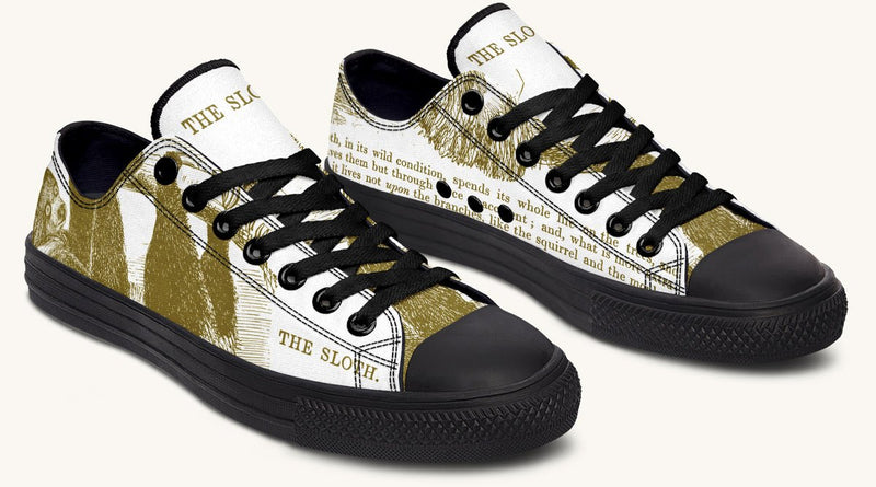 The Sloth Stays Brown White Lowtops - Jaded Lament