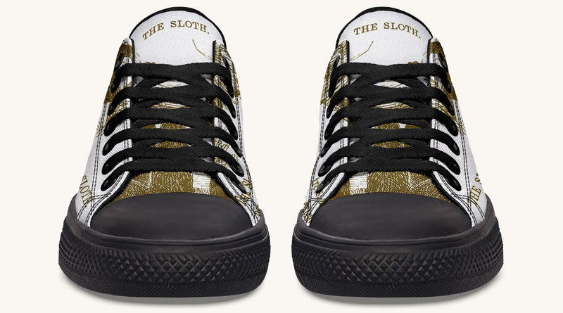 The Sloth Stays Brown White Lowtops - Jaded Lament