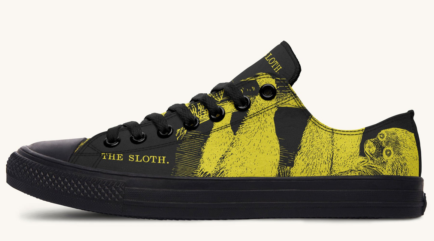 The Sloth Stays Yellow Black Lowtops - Jaded Lament