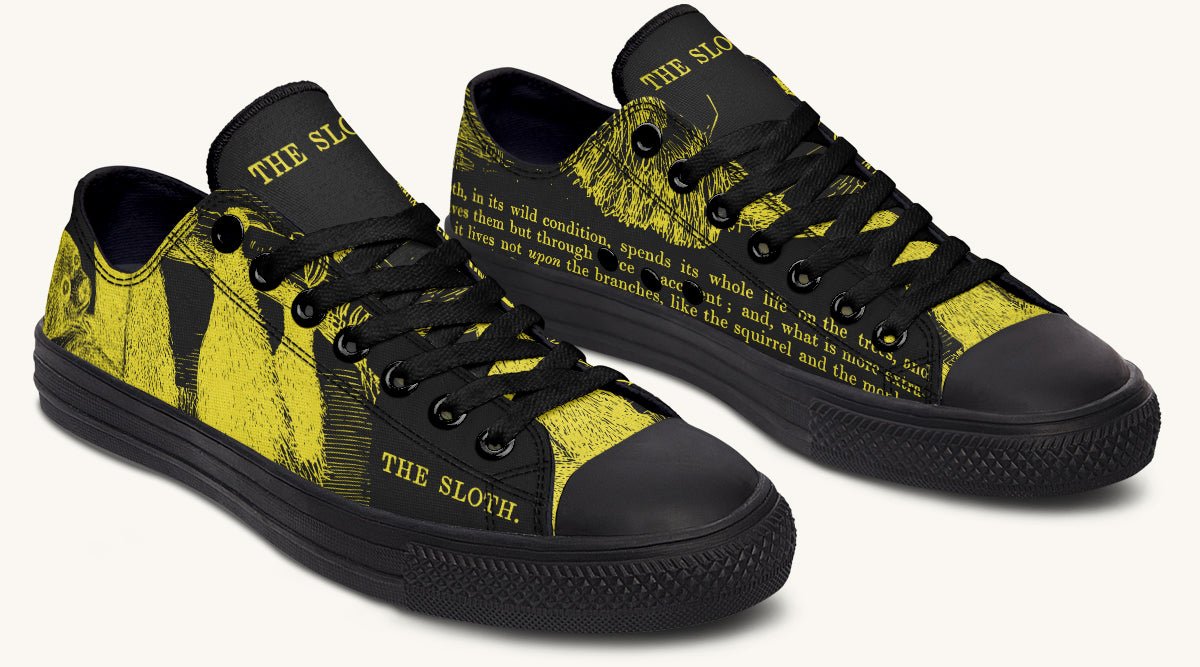 The Sloth Stays Yellow Black Lowtops - Jaded Lament