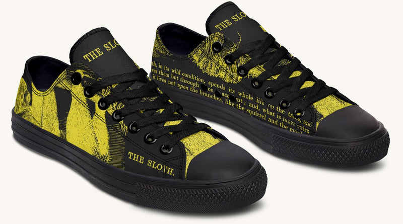 The Sloth Stays Yellow Black Lowtops - Jaded Lament