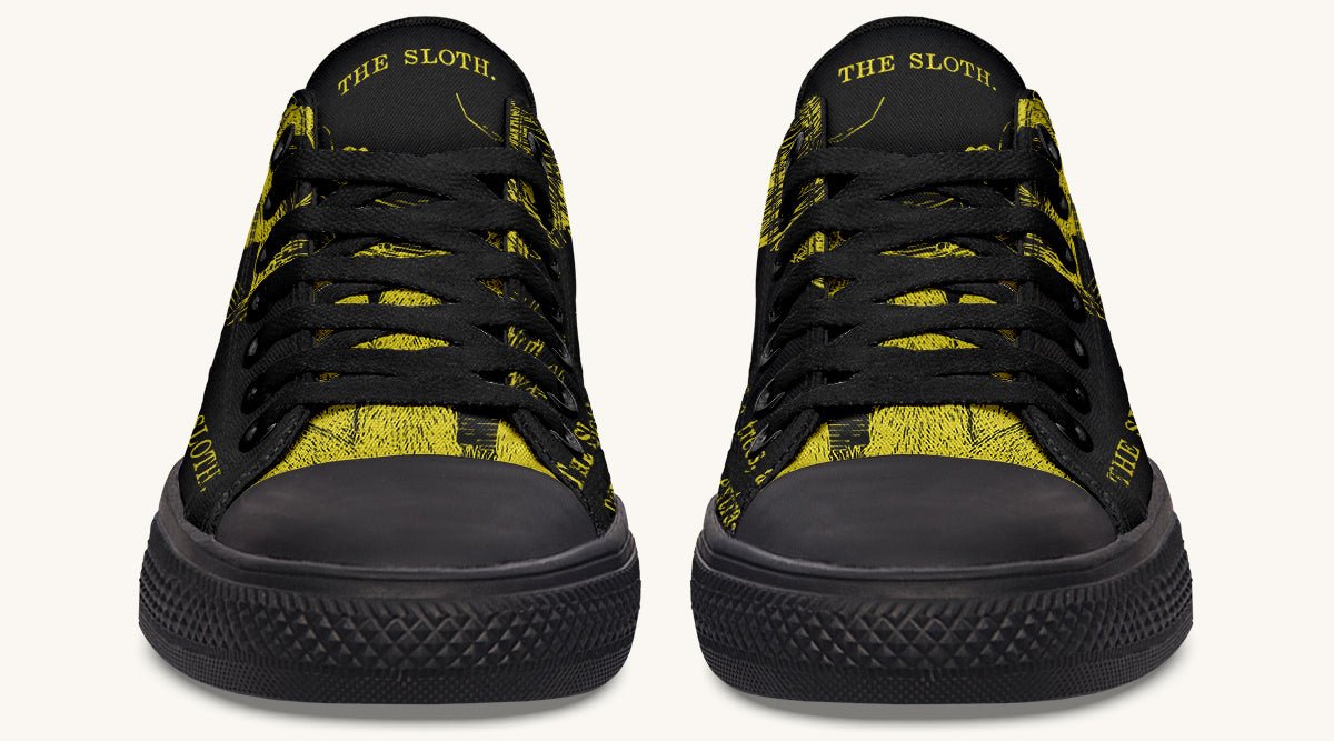 The Sloth Stays Yellow Black Lowtops - Jaded Lament