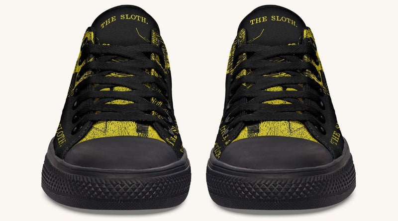 The Sloth Stays Yellow Black Lowtops - Jaded Lament
