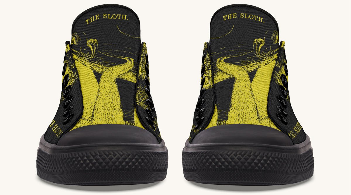 The Sloth Stays Yellow Black Lowtops - Jaded Lament