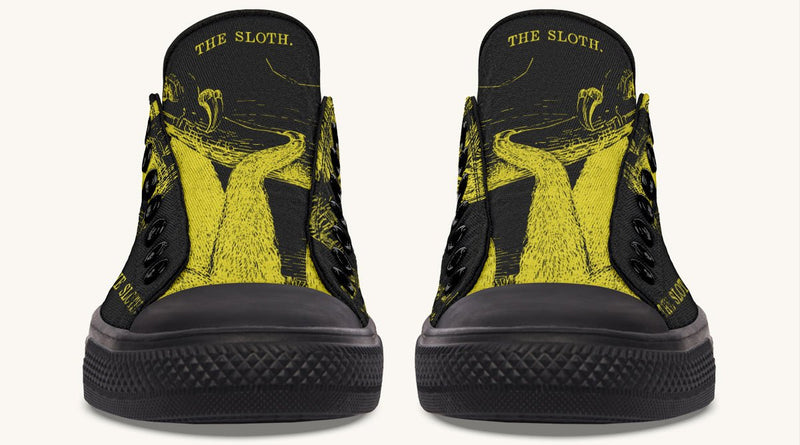 The Sloth Stays Yellow Black Lowtops - Jaded Lament