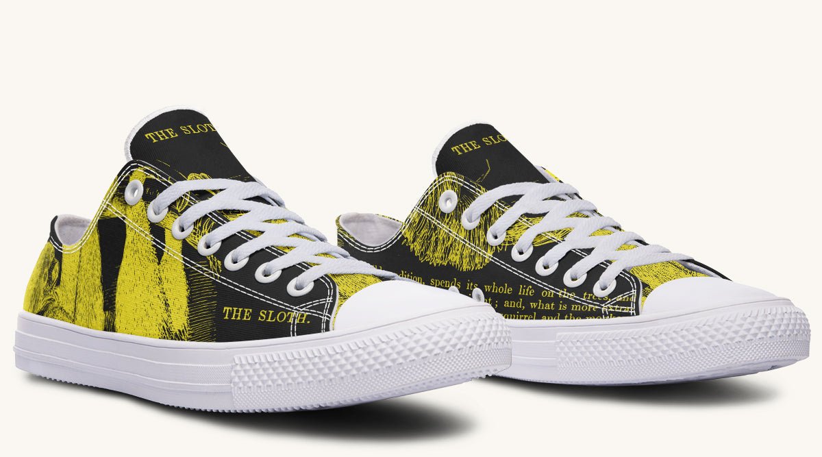 The Sloth Stays Yellow Black Lowtops - Jaded Lament