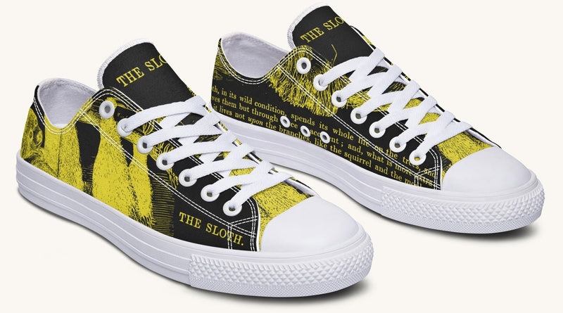 The Sloth Stays Yellow Black Lowtops - Jaded Lament