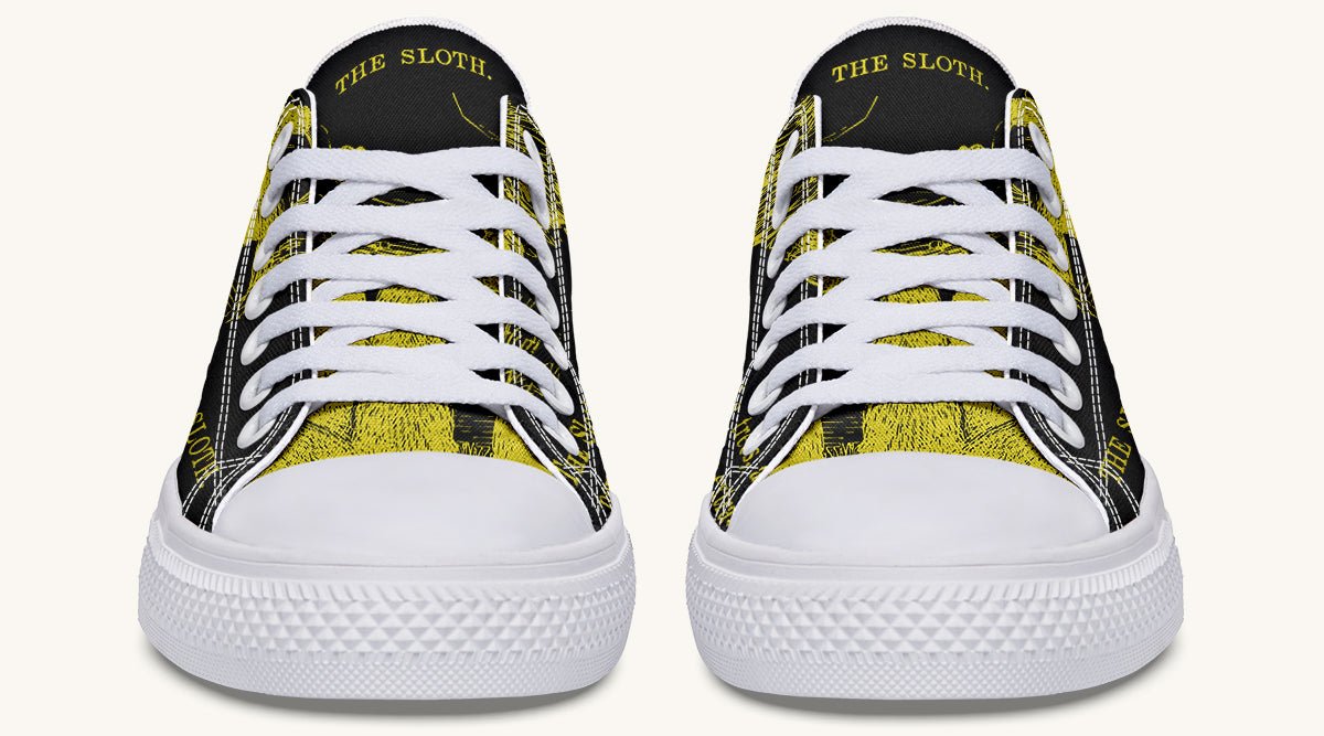 The Sloth Stays Yellow Black Lowtops - Jaded Lament