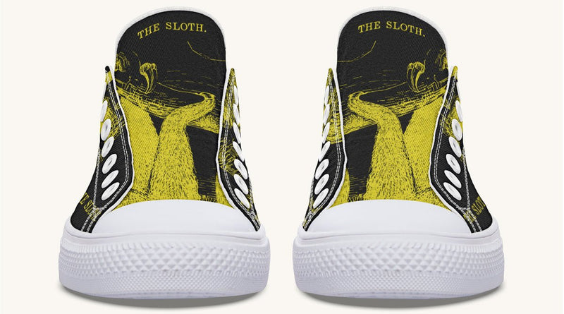 The Sloth Stays Yellow Black Lowtops - Jaded Lament