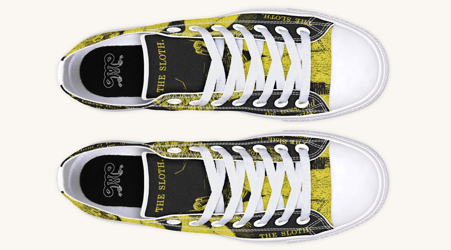 The Sloth Stays Yellow Black Lowtops - Jaded Lament
