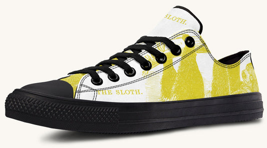 The Sloth Stays Yellow White Lowtops - Jaded Lament