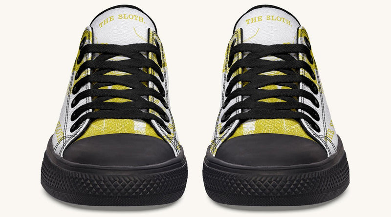 The Sloth Stays Yellow White Lowtops - Jaded Lament