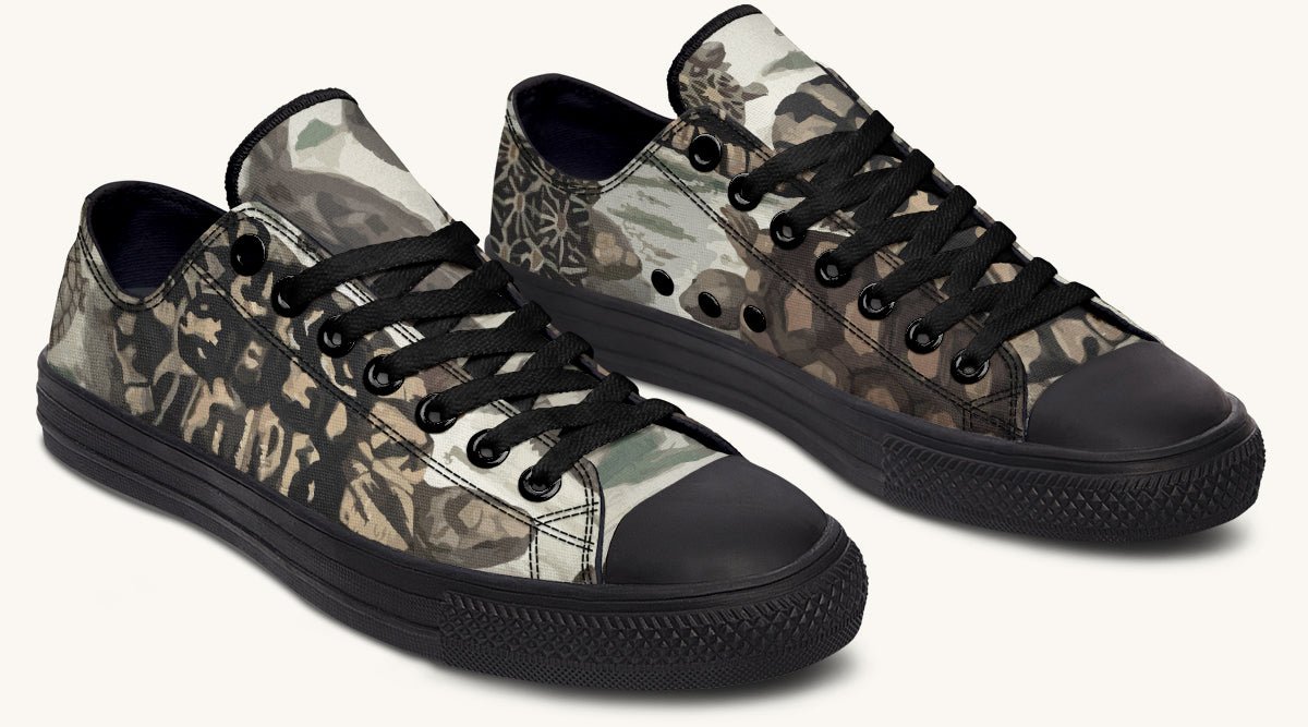 Turtle Time Desaturated Lowtops - Jaded Lament