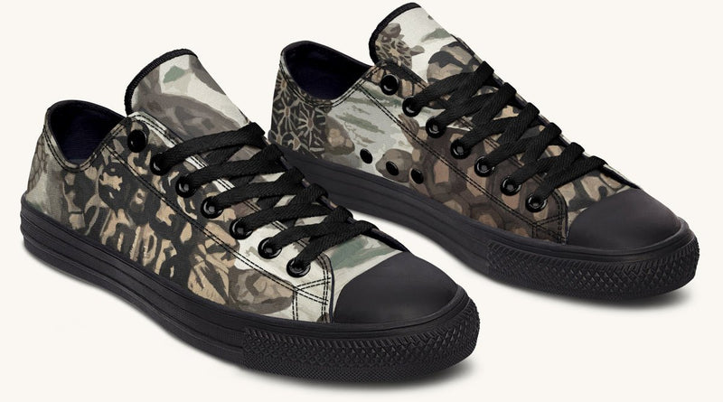 Turtle Time Desaturated Lowtops - Jaded Lament