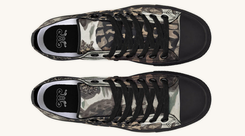 Turtle Time Desaturated Lowtops - Jaded Lament