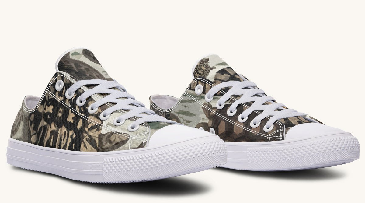 Turtle Time Desaturated Lowtops - Jaded Lament