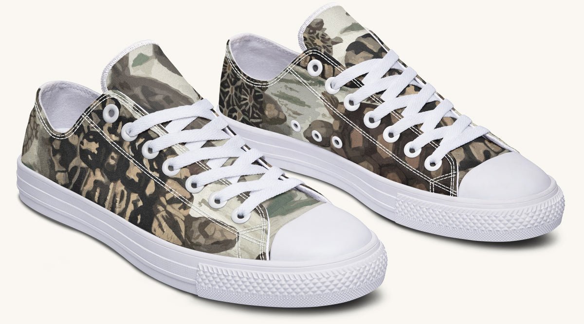 Turtle Time Desaturated Lowtops - Jaded Lament