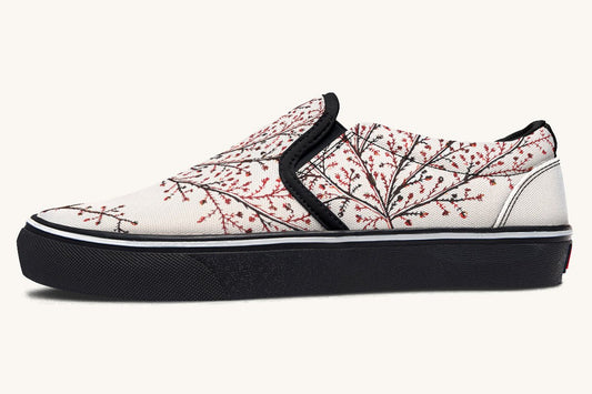 A Delicate Breath Red Slip On Shoes - Jaded Lament